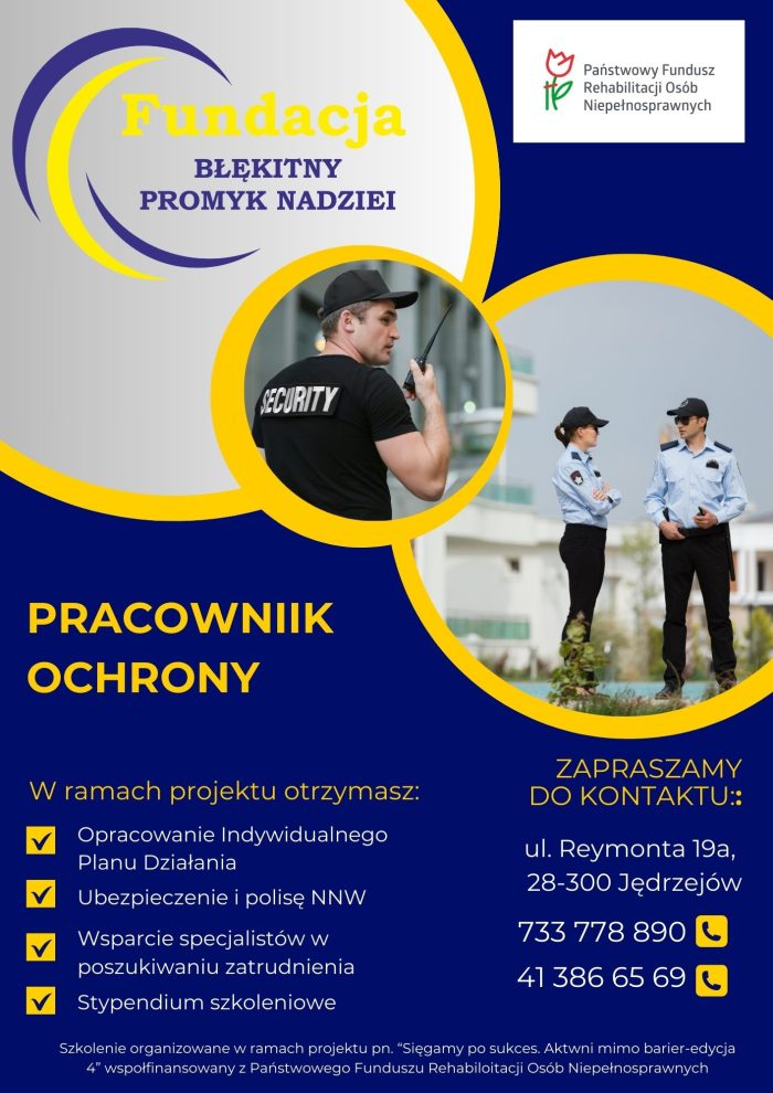 Miniaturka artykułu Fundacja Błękitny Promyk Nadziei serdecznie zaprasza osoby z niepełnosprawnością do udziału w  projekcie pn. ,,Sięgamy po sukces.  Aktywni mimo barier!