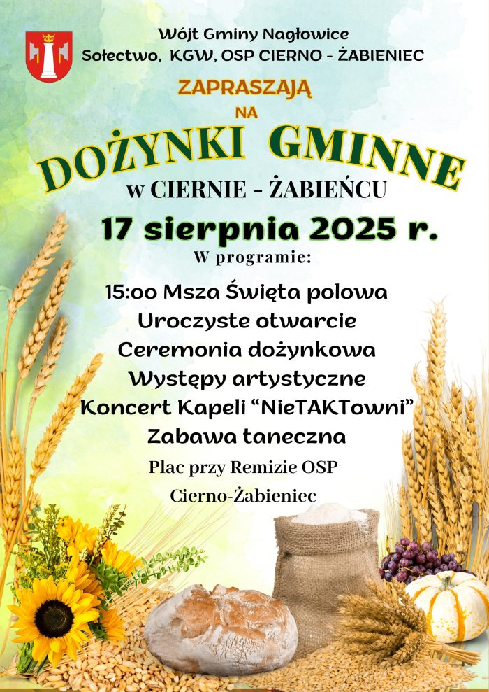 Miniaturka artykułu Zaproszenie na Dożynki Gminne w dniu 17 sierpnia 2025 roku
