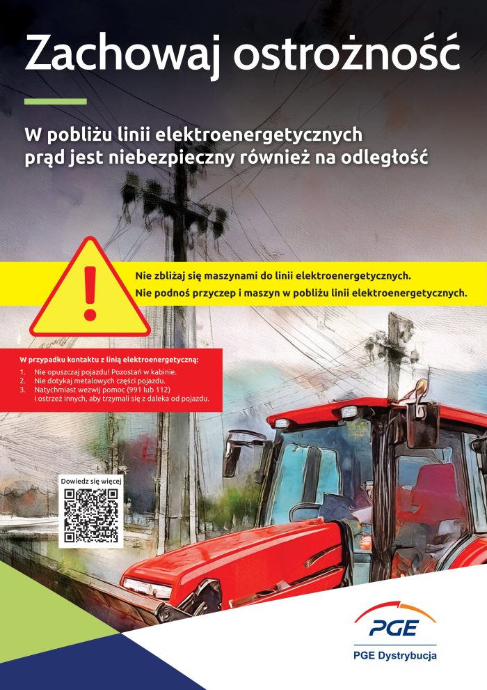 Miniaturka artykułu Zachowaj ostrożność w pobliżu linii elektroenergetycznych