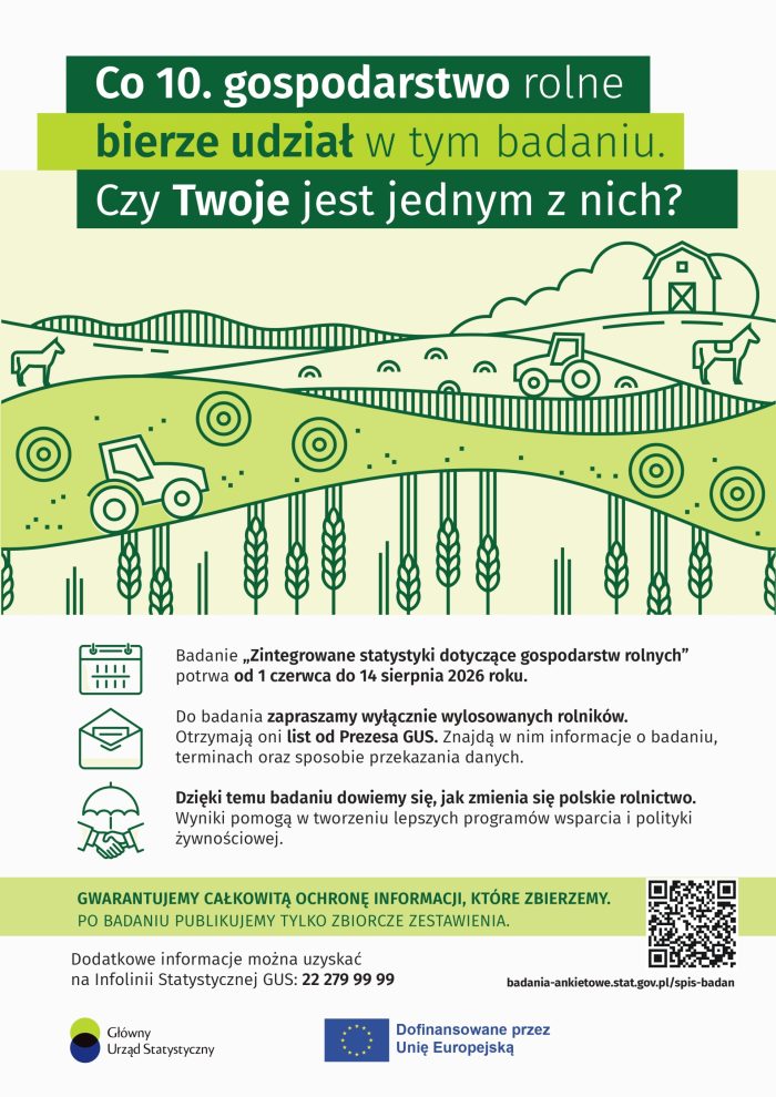 Miniaturka artykułu Badanie GUS „Zintegrowane statystyki dotyczące gospodarstw rolnych”