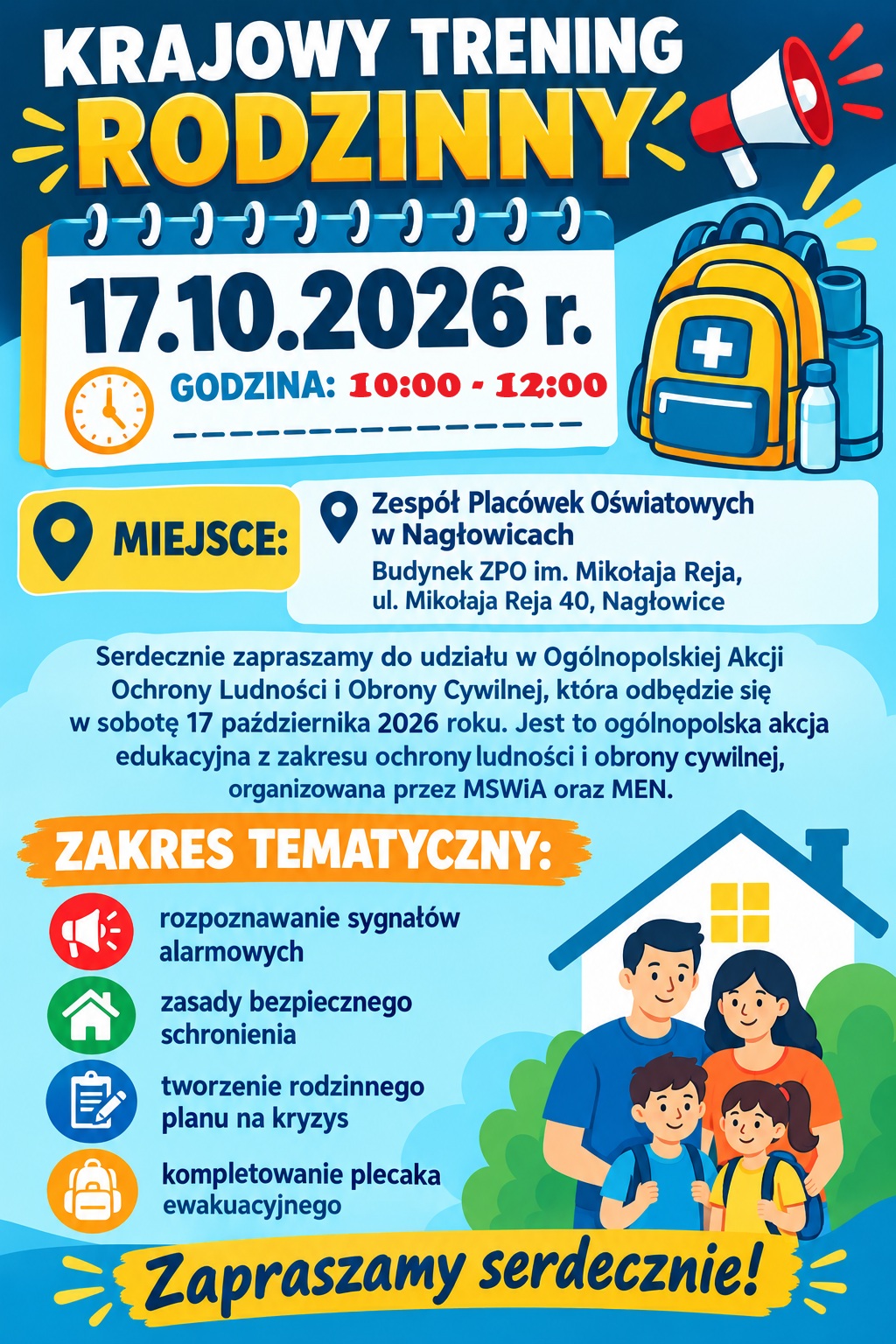 Już w najbliższą sobotę 17.10.2026 zapraszamy na Krajowy Trening Rodzinny w ramach Akademii OL i OC